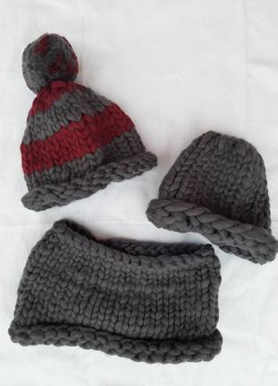 Комплект шапка та шарф2 фото