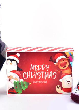 Носки женские "merry christmas" в подарочной упаковке новогодние2 фото