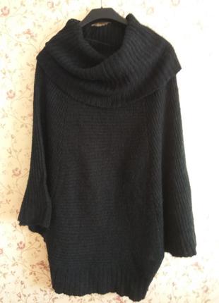 Свитер пончо теплый, италия