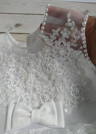 Новогоднее карнавальное платье для девочки "снежинка"