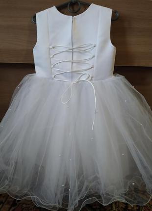 Новогоднее карнавальное платье для девочки "снежинка"