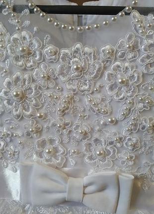 Новогоднее карнавальное платье для девочки "снежинка"