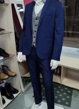Розпродаж!!!! діловий, класичний, темно синій костюм7 фото