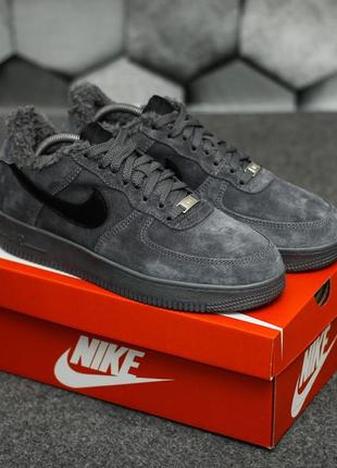 Nike air zapatillas winter  мужские кроссовки зимние ❄️ замшевые найк аир форс
