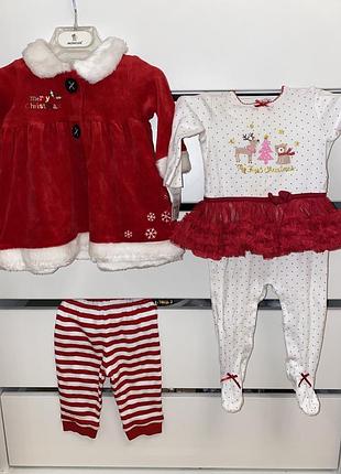 Новогодний костюм велюровый комплект набор