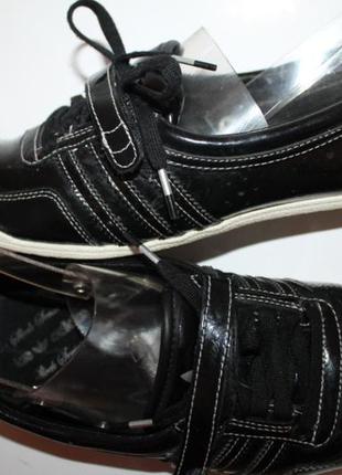 Рр 38 - 24,6 см стильные спортивные балетки кеды adidas лак кожа