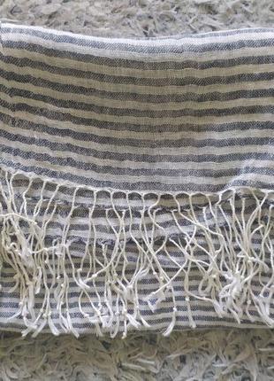 Sisley льняной шарф палантин1 фото