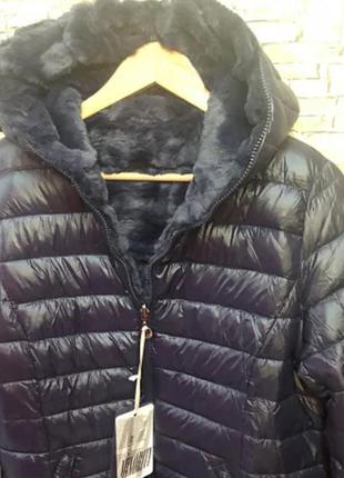 Зимняя двусторонняя куртка- шуба,мех+ плащёвка, италия,люкс качество.3 фото
