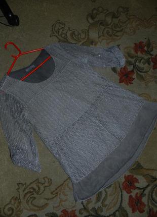 Ошатна,гіпюр-сітка,блузка з цікавою спинкою,рукав 2в1,copenhagen cf5 фото