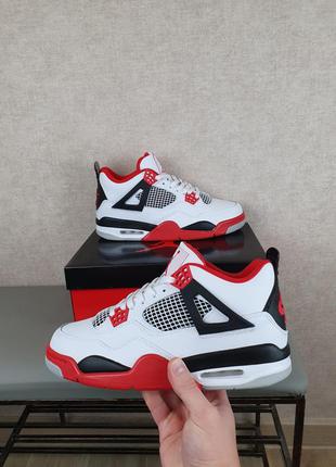 Nike  air  jordan 4 retro fire red мужские кроссовки найк аир джордан