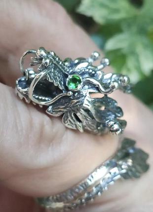 Кольцо серебро 925 колечко дракон1 фото
