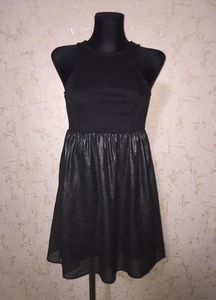 Вечернее платье короткое чёрное серое сукня3 фото