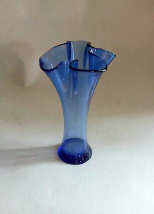 Маленькая миниатюрная ваза вазочка волна винтаж винтажная ссср2 фото