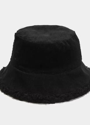 Чорна тепла двостороння панамка