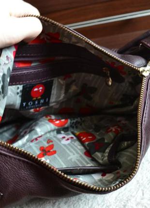 Yoshi кожаная красивая сумка.6 фото