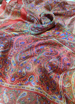 Шёлковый платок,шарф в стиле massimo dutti1 фото