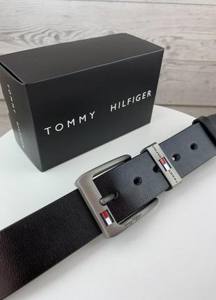 Чоловічий шкіряний ремінь томмі хілфігер tommy hilfiger натуральна шкіра пояс1 фото