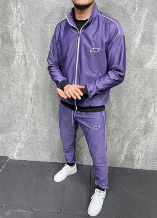 Костюм мужской олимпийка штаны фиолетовый турция / комплект чоловічий кофта штани фіолетовий2 фото