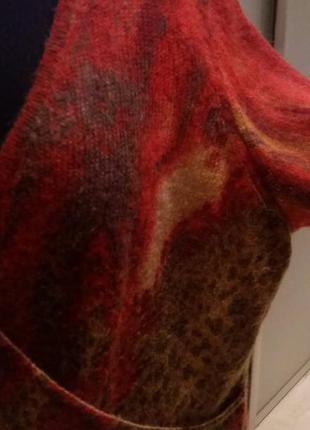 Яркая кофта свитер шерсть+мохер bonita pаз.18-16-хxl (пог 58+)2 фото