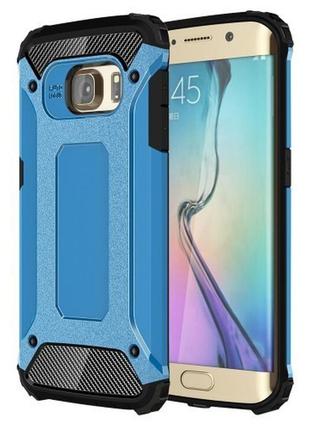 Противоударный чехол rugged armor blue для samsung galaxy s6 edge / g925