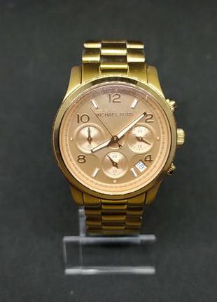 Стильні жіночі наручні годинники золотого кольору від michael kors mk-5128