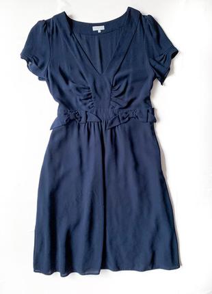 Topshop платья миди вечерний темно-синее1 фото