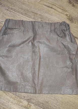 Базовая кожаная юбка zara размер m1 фото