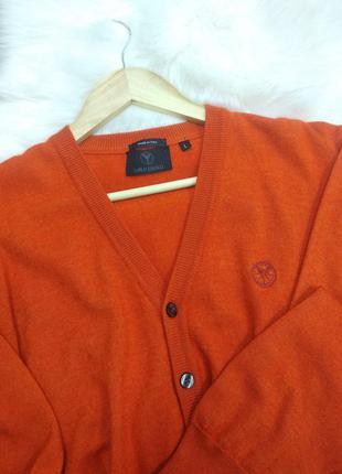 Carlo colucci яскравий обємний шерстяний кардиган светр кофта джемпер на гудзиках m l4 фото