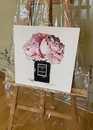 Картина пионы chanel5 фото