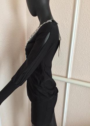 Платье женское, мини короткое, праздничное, нарядное, на корпоратив, черное, вечернее,э4 фото