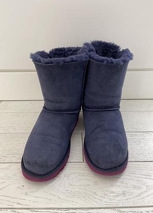 Ugg синие с бантами