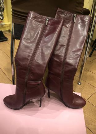 Шикарные кожаные демисезонные сапоги carlo pasolini размер 37