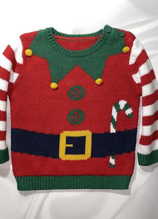 Новорічний светр george 6-9 міс.1 фото