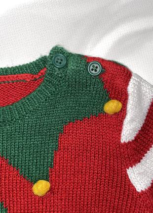Новорічний светр george 6-9 міс.3 фото