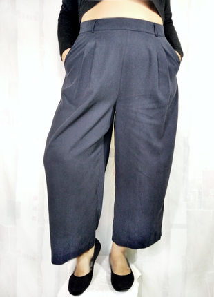 Широкие брюки, кюлоты, с посадкой на талии и складками, 100% вискоза2 фото