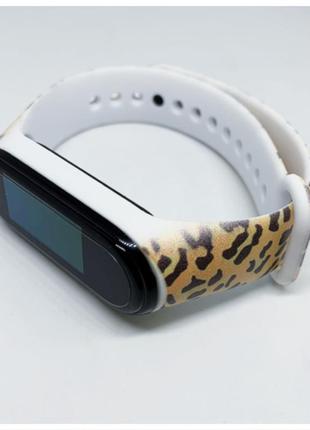 Ремешок mi band 3 mi band 4 mi band 5 mi band 6 леопард 🐆1 фото