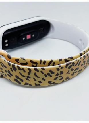 Ремешок mi band 3 mi band 4 mi band 5 mi band 6 леопард 🐆2 фото