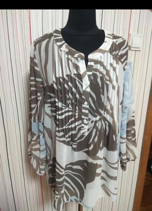 Нежная блуза в листья,блузка шифонновая,блуза рубашка6 фото