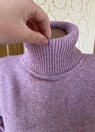 Тёплый лавандовый  шерстяной джемпер свитер кофта7 фото