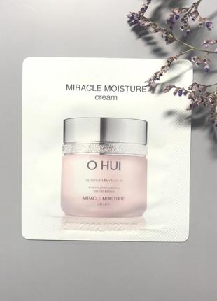 O hui miracle moisture cream 1ml (hydration anti aging), зволожувальний крем із керамідами