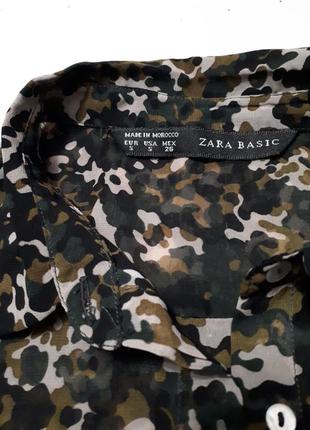 Сорочка блузка комуфляжная гз великими кишенями в стилі мілітарі р s zara2 фото