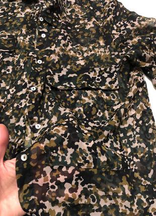 Сорочка блузка комуфляжная гз великими кишенями в стилі мілітарі р s zara4 фото