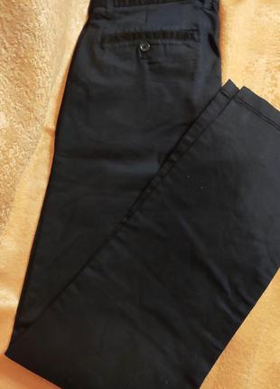 Черные коттоновые брюки1 фото