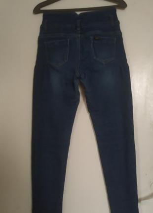 Теплі флісові джинси жіночі вузькі зимові штани з високою талією, від lee. універсальні штани олівець4 фото