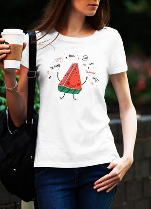 Футболка з принтом "кавун be happy" push it