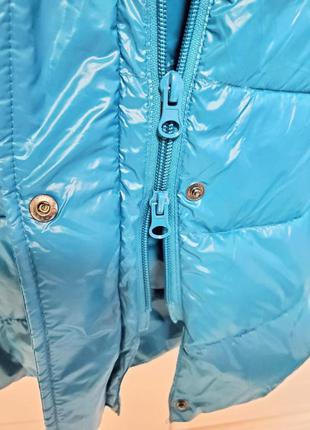 Женская огромного размера зимняя куртка пуховик пуфер уникального цвета аквамарин огромного размера на 64-66 из сша7 фото
