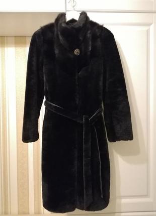 Шуба мутоновая с норкой