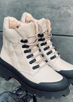 Зимові теплі черевики шкіра тренд сезону!