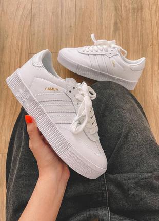 Adidas samba white женские кроссовки адидас самба