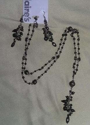 Новий комплект серги+кольє